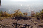Blick auf Bozen vor Berg-Abfahrt
