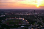 Olyturm, Mnchen, Sonnenuntergang
